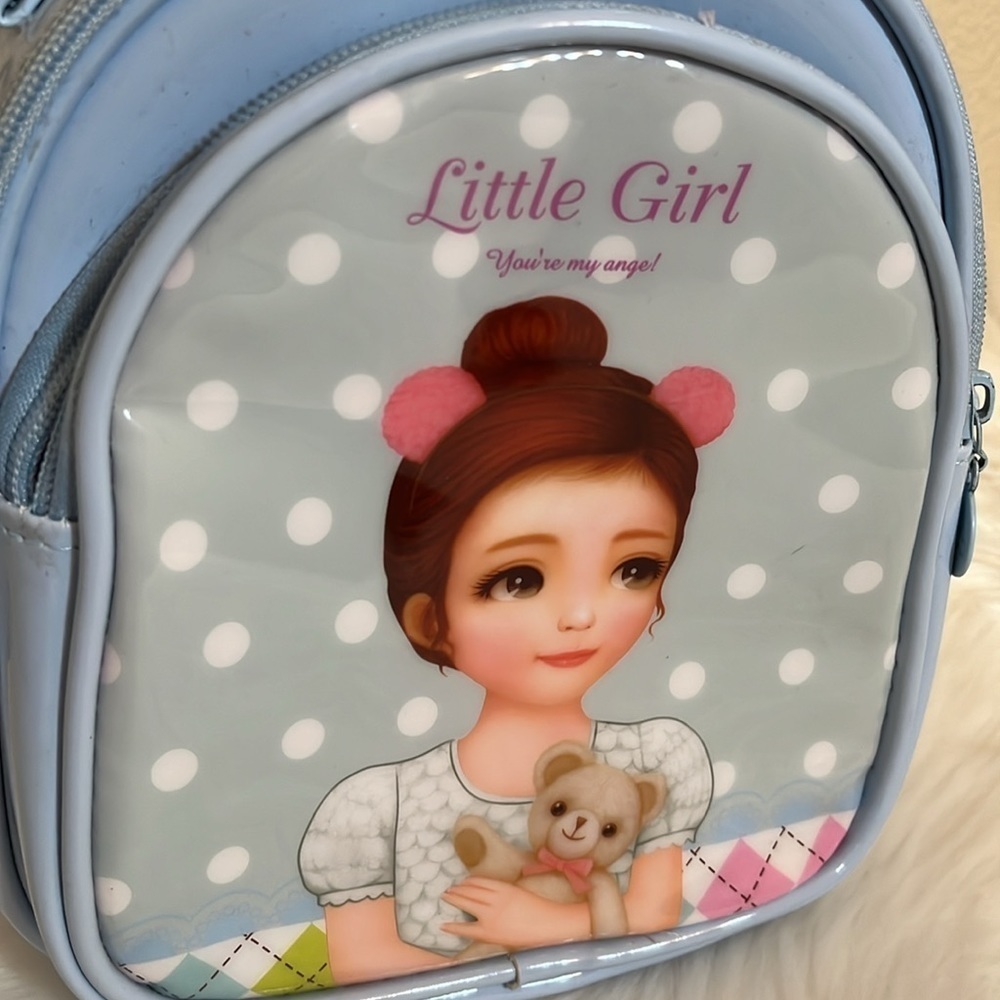 Mumus Little Girl You’re My Angel Light Blue Mini Backpack - Picture 2 of 10